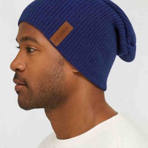 Accessoire mode homme, bonnet bleu long pour l'hiver