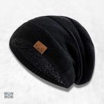 Bonnet long noir élégant pour un style tendance