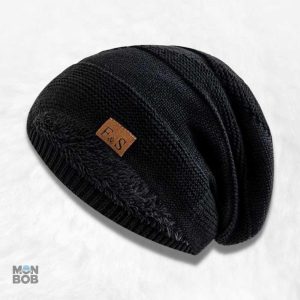 Bonnet long noir élégant pour un style tendance
