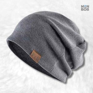 Bonnet long tombant femme gris