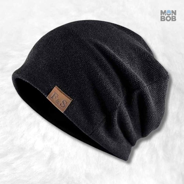 Bonnet long tombant femme noir élégant et stylé