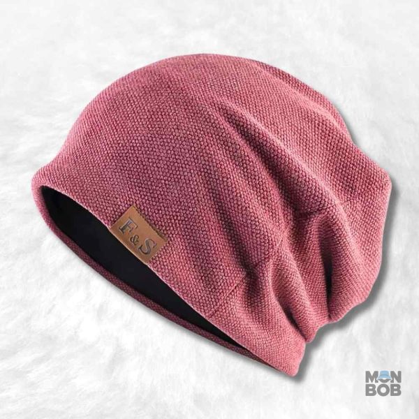 Bonnet long tombant femme couleur rose