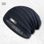 Bonnet tricot bleu long pour un style élégant et chaleureux