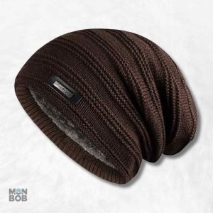 Bonnet long tricot marron pour un style chaleureux et tendance
