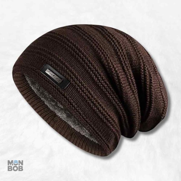 Bonnet long tricot marron pour un style chaleureux et tendance