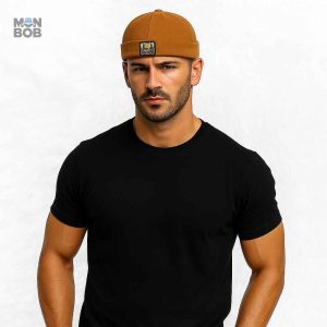 Bonnet Miki en denim, couleur moutarde éclatante