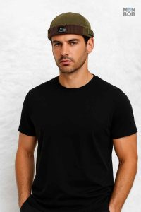 Bonnet vert Miki avec design gamer moderne