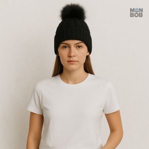 Bonnet femme noir, style chic et confortable pour l'hiver
