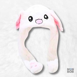 Bonnet lapin avec oreilles qui bougent, accessoire ludique