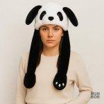Accessoire tendance avec oreilles qui bougent en forme de panda