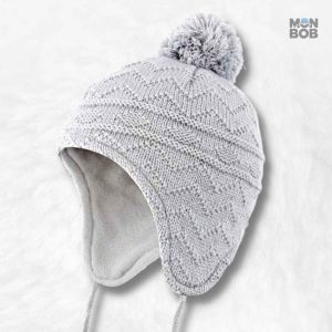 Bonnet péruvien gris pour enfant