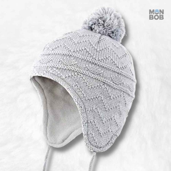 Bonnet péruvien gris pour enfant