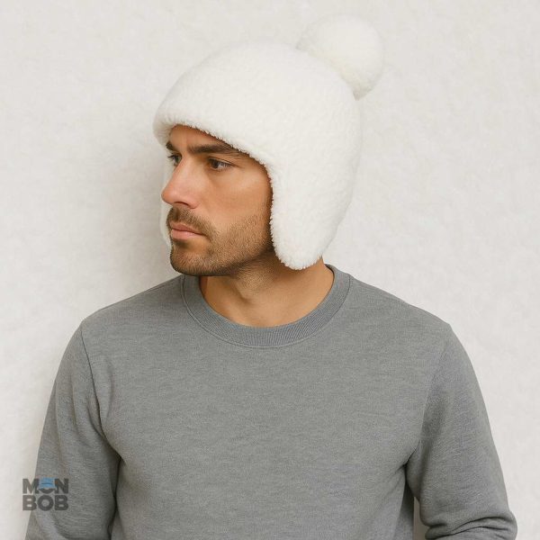 Accessoire chaud blanc pour protéger les oreilles