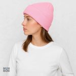 Accessoire tendance : Bonnet de couleur rose pâle