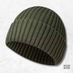 Bonnet tricot kaki pour un look tendance et chaleureux