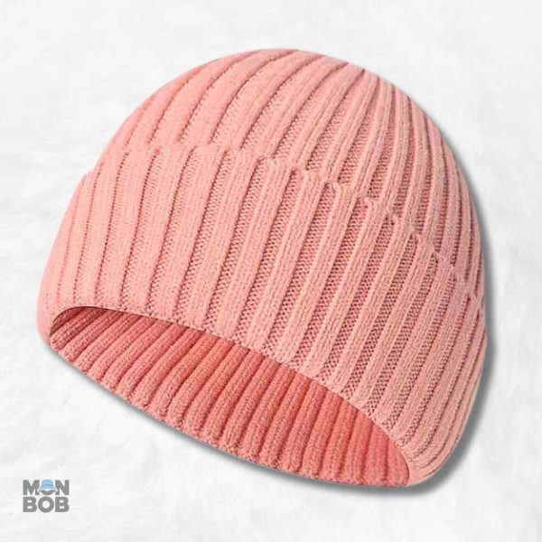 Bonnet tricot rose pour un style cosy et tendance