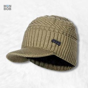 Bonnet Kaki à Visière avec Doublure Confortable