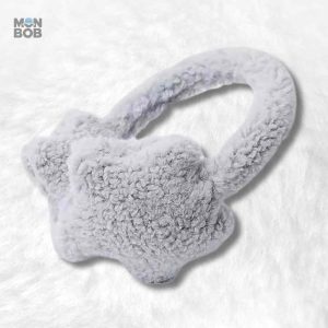 Cache oreille en gris avec motif étoile stylisé