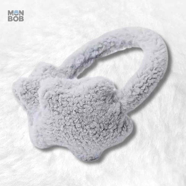 Cache oreille en gris avec motif étoile stylisé