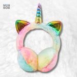 Cache oreille licorne pastel pour fille, accessoire tendance