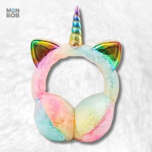 Cache oreille licorne pastel pour fille, accessoire tendance
