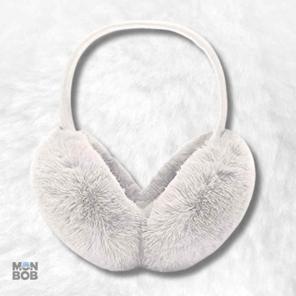 Cache oreille en fourrure blanche pour un style chic et chaleureux