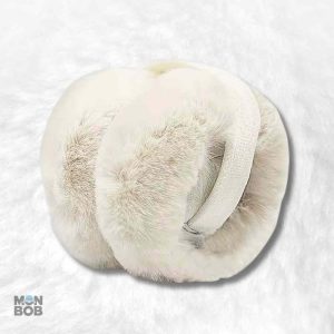 Cache oreille fourrure douce et confortable, couleur blanche