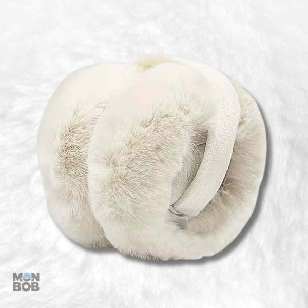 Cache oreille fourrure douce et confortable, couleur blanche