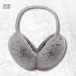 Cache oreille en fourrure gris pour un confort optimal