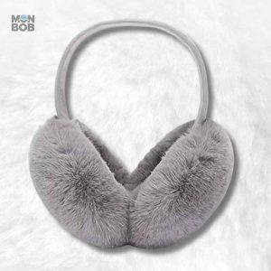 Cache oreille en fourrure gris pour un confort optimal