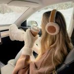 Cache oreille chaud femme beige