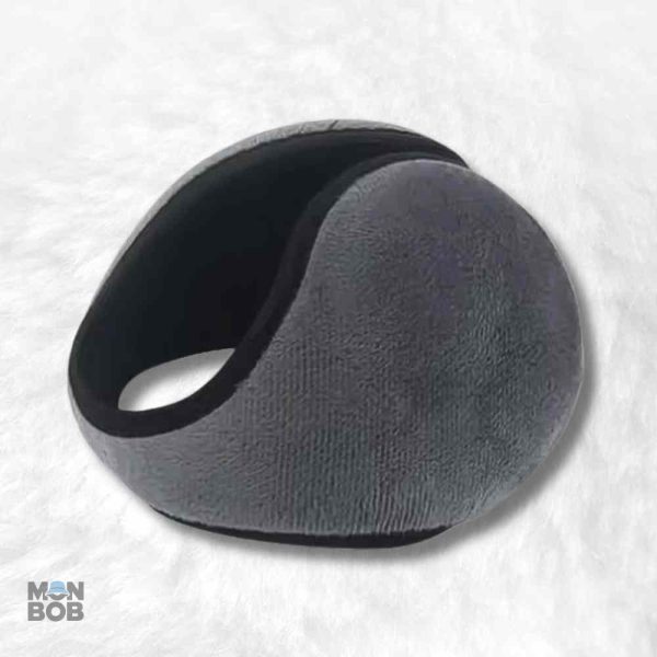 Cache oreilles gris pour homme, accessoire hivernal élégant