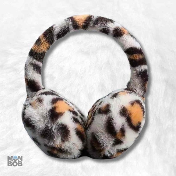 Cache oreille léopard beige pour un style tendance et confortable