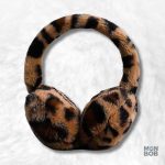 Cache oreille léopard en tissu doux et stylé
