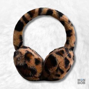 Cache oreille léopard en tissu doux et stylé