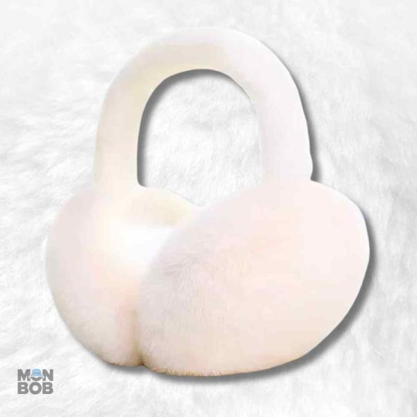 Cache oreille moumoute blanc confortable et chaud