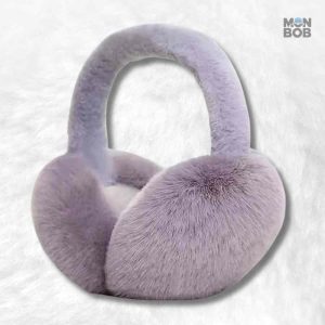 Cache oreille moumoute gris confortable pour l'hiver