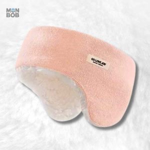 Cache oreille rose pour se protéger du froid