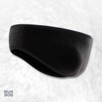 Cache oreille ski noir, accessoire de protection contre le froid