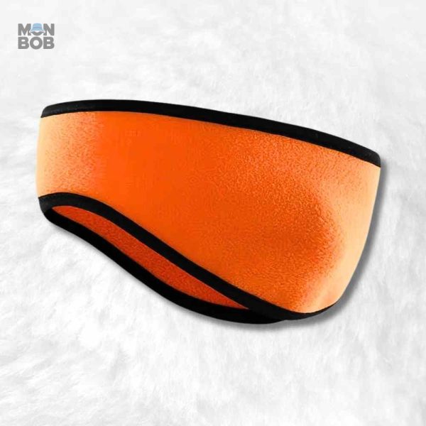 Cache oreille ski orange confortable et stylé pour protéger du froid