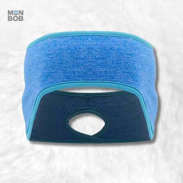 Cache oreille sport femme bleu pour activités en extérieur