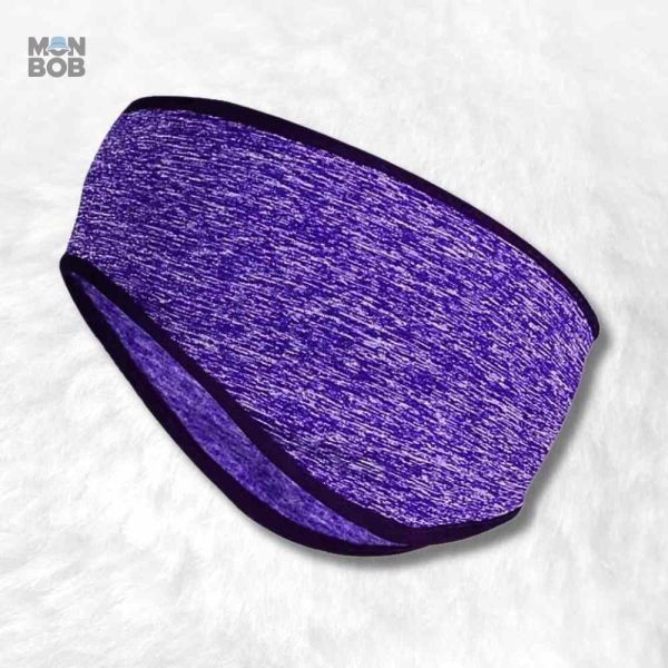Cache oreille sport violet pour activités en extérieur