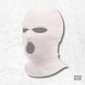 Cagoule blanche 3 trous pour un look unique et stylé