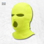 Cagoule 3 trous jaune fluo pour un look audacieux et unique