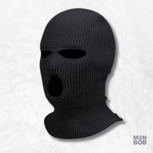 Cagoule noire 3 trous pour un look audacieux