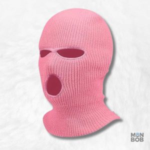 Cagoule rose 3 trous pour un style original et audacieux