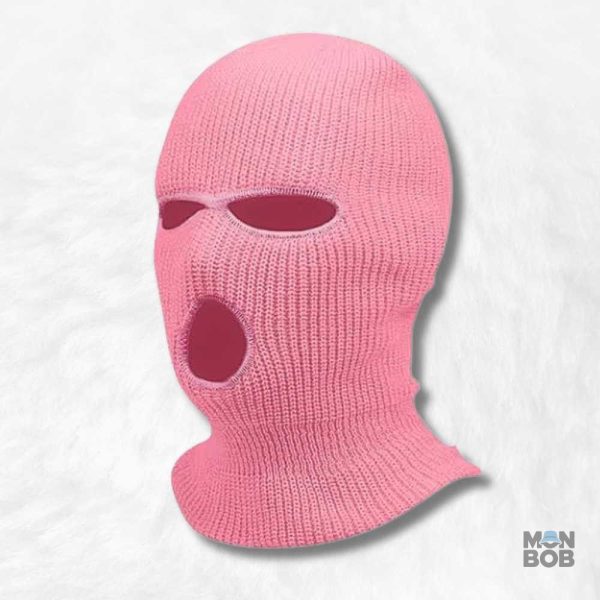 Cagoule rose 3 trous pour un style original et audacieux