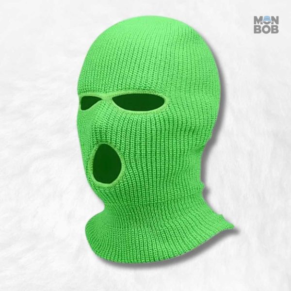 cagoule-3-trous-verte-1 Cagoule verte 3 trous pour un style audacieux