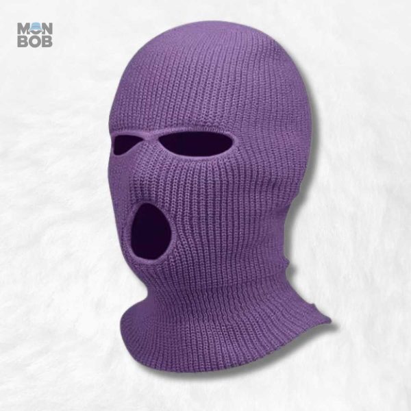 Cagoule violette 3 trous pour un style unique et audacieux