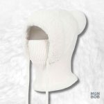 Cagoule Bonnet Femme blanche pour un look élégant et chaleureux